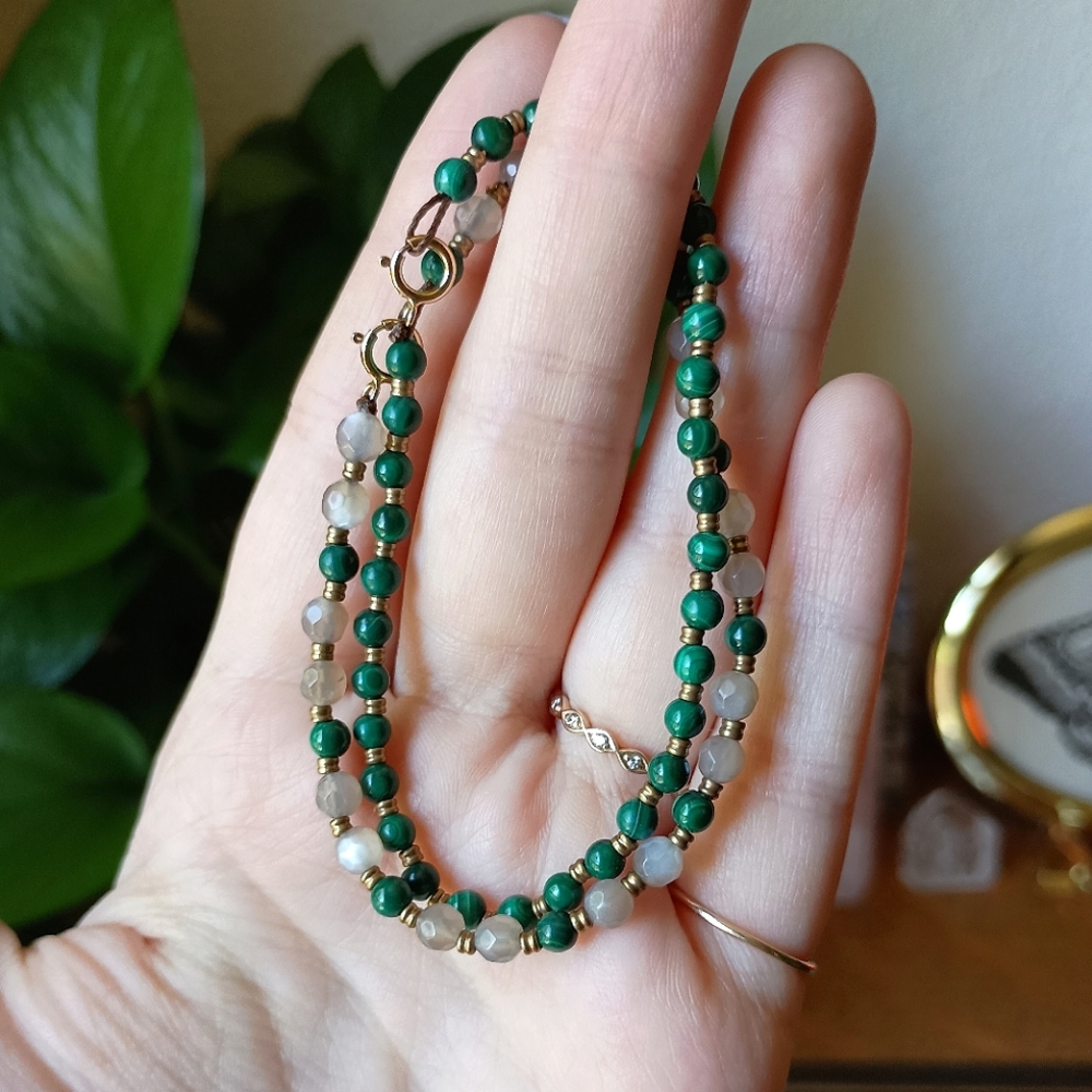 14k Gold Fill Gemstone Bracelet Set